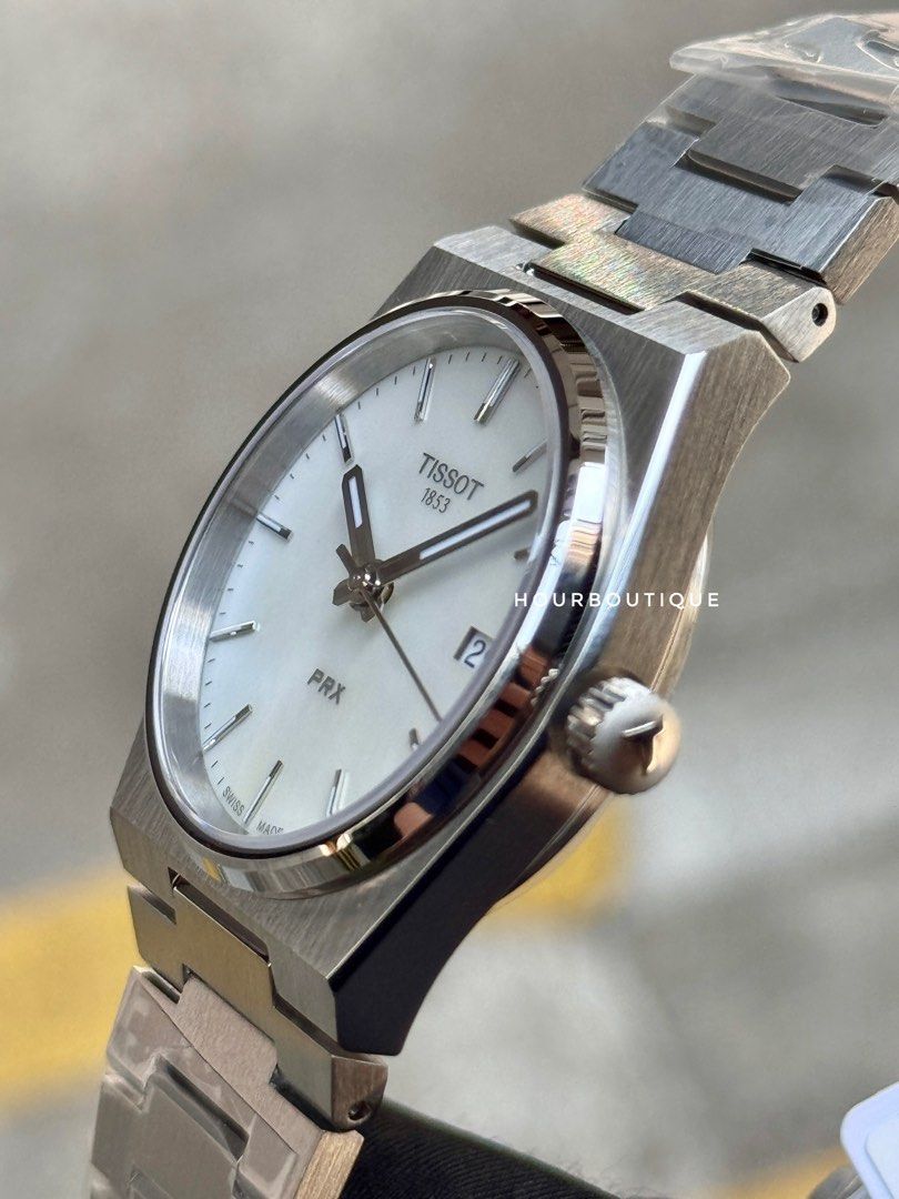 Brand New Tissot PRX 35 Pearl Dial Quartz Swiss Made Watch T137.210.11.111.00