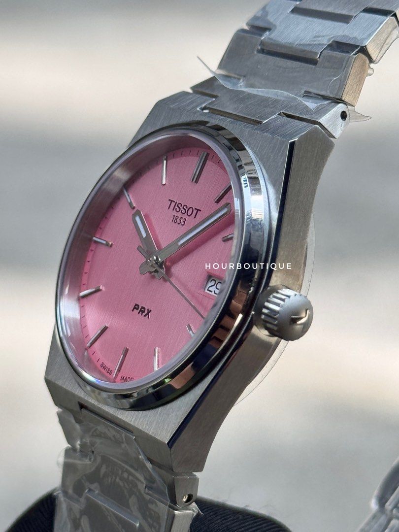 Brand New Tissot PRX 35 Pink Dial Quartz Swiss Made Watch T137.210.11.331.00