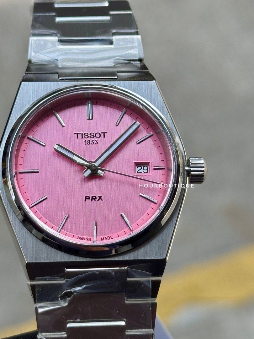 Brand New Tissot PRX 35 Pink Dial Quartz Swiss Made Watch T137.210.11.331.00