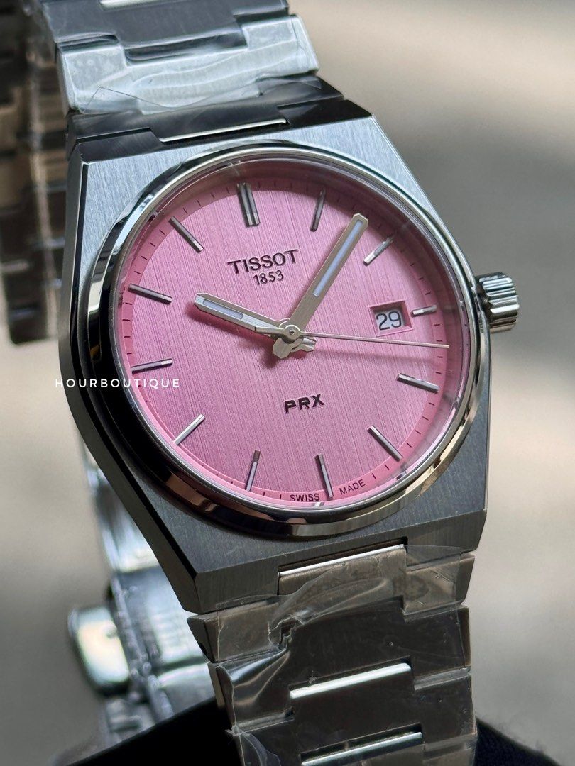 Brand New Tissot PRX 35 Pink Dial Quartz Swiss Made Watch T137.210.11.331.00