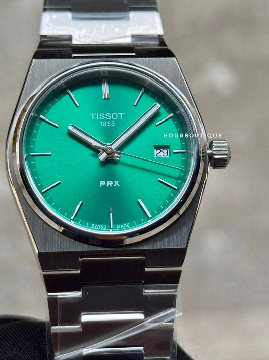 Brand New Tissot PRX 35mm Green Dial Quartz Swiss Made Watch T137.210.11.081.00