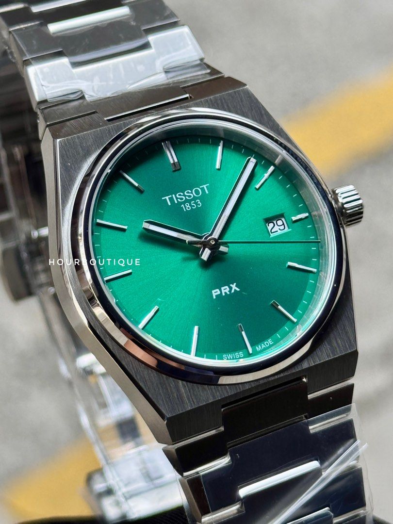 Brand New Tissot PRX 35mm Green Dial Quartz Swiss Made Watch T137.210.11.081.00