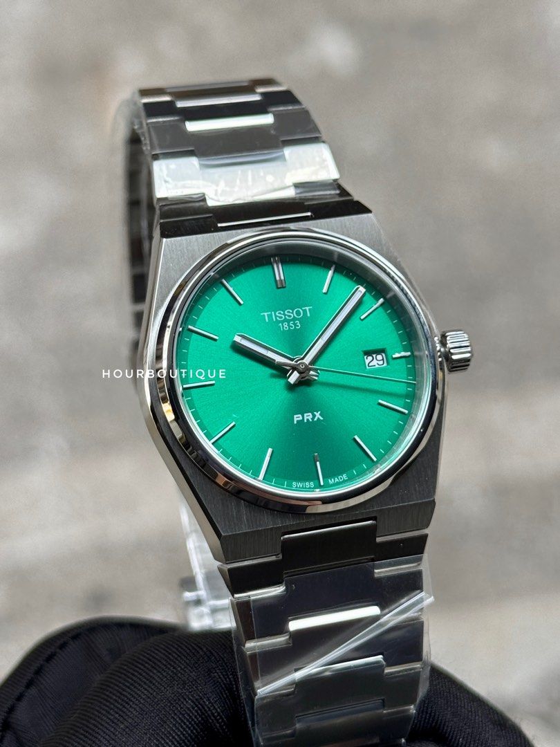 Brand New Tissot PRX 35mm Green Dial Quartz Swiss Made Watch T137.210.11.081.00