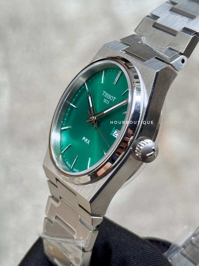 Brand New Tissot PRX 35mm Green Dial Quartz Swiss Made Watch T137.210.11.081.00