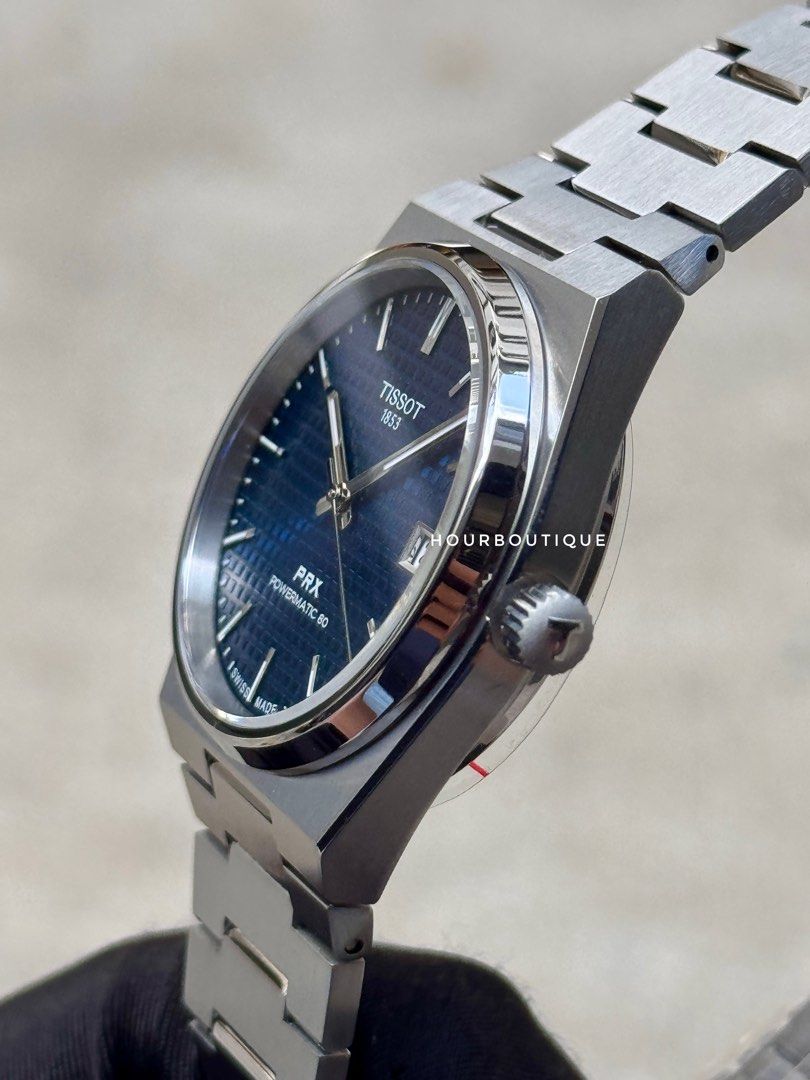 Brand New Tissot PRX 38mm Titanium Blue Dial Powermatic 80 Watch T136.807.44.041.00