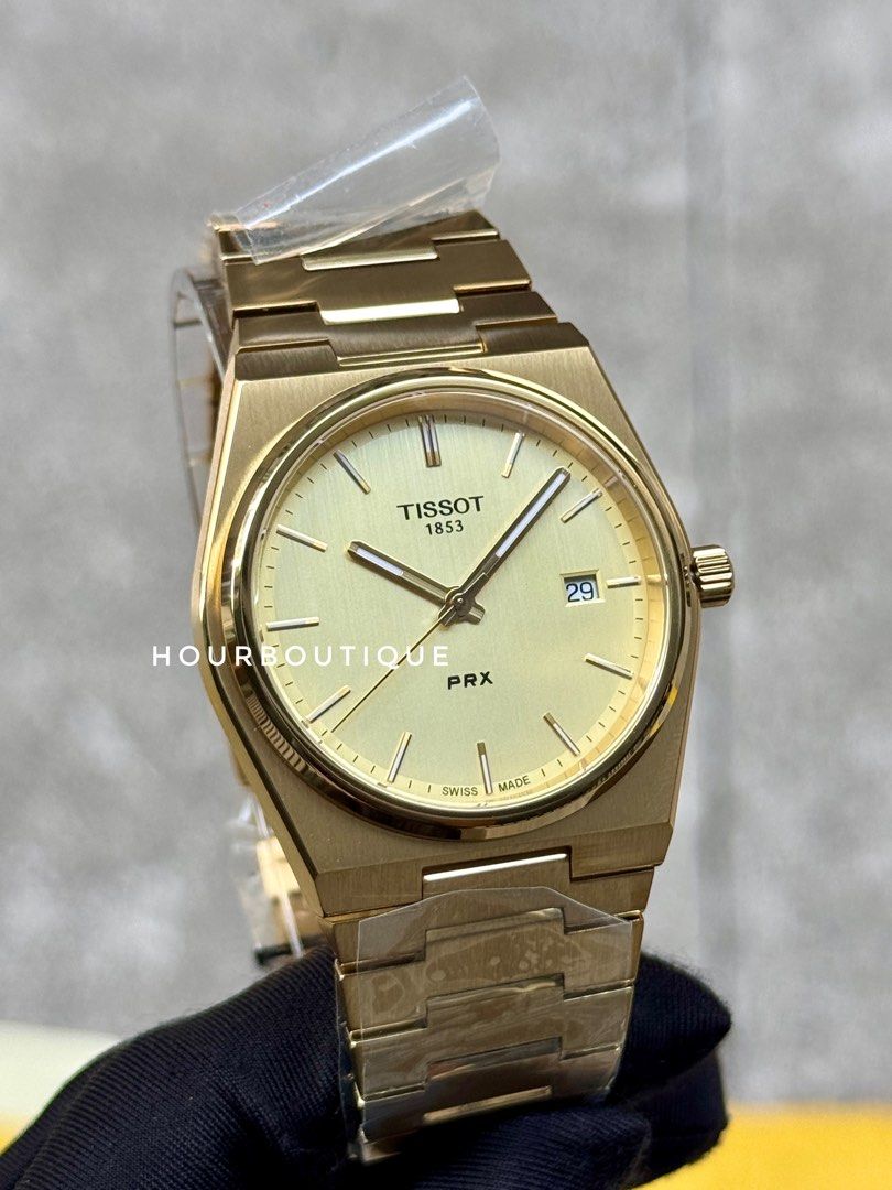 Brand New Tissot PRX 40 Quartz Gold Case Watch T137.410.33.021.00