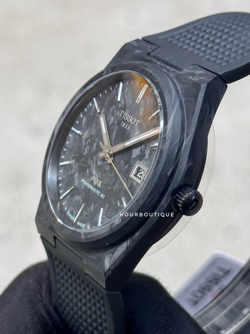 Brand New Tissot PRX Forged Carbon Case & Dial Powermatic 80 Watch T137.907.97.201.00