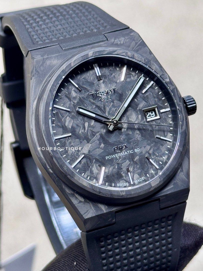 Brand New Tissot PRX Forged Carbon Case & Dial Powermatic 80 Watch T137.907.97.201.00