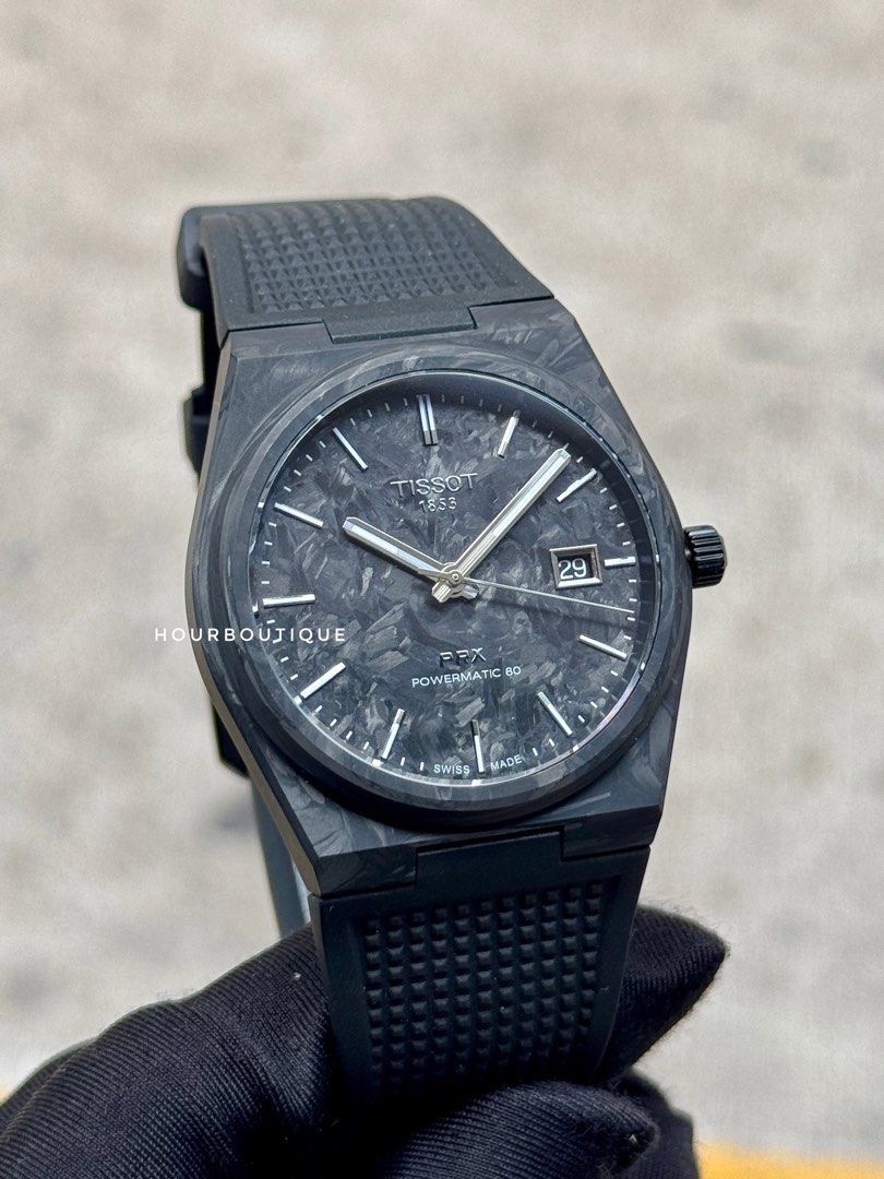 Brand New Tissot PRX Forged Carbon Case & Dial Powermatic 80 Watch T137.907.97.201.00