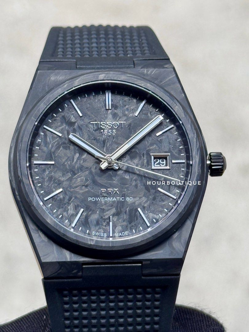 Brand New Tissot PRX Forged Carbon Case & Dial Powermatic 80 Watch T137.907.97.201.00