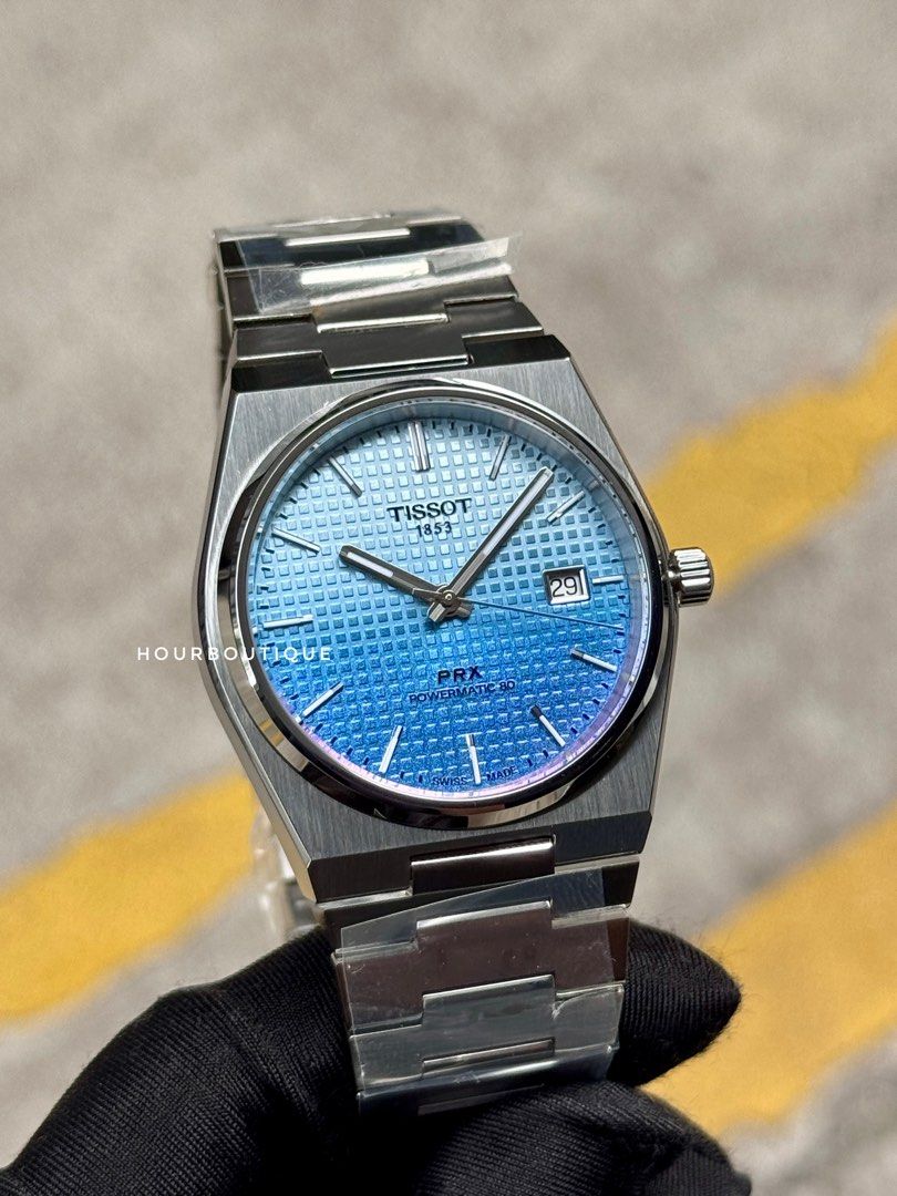 Brand New Tissot PRX Gradient Blue Powermatic 80 Watch T137.407.11.351.01