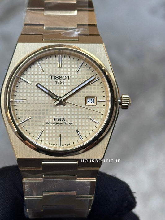 Brand New Tissot PRX PVD Gold Automatic Mens Watch T137.407.17.051.00