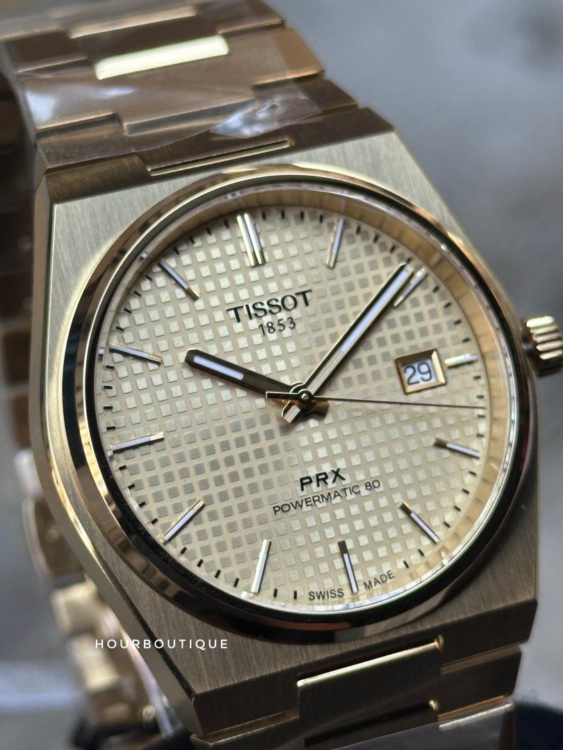 Brand New Tissot PRX PVD Gold Automatic Mens Watch T137.407.17.051.00