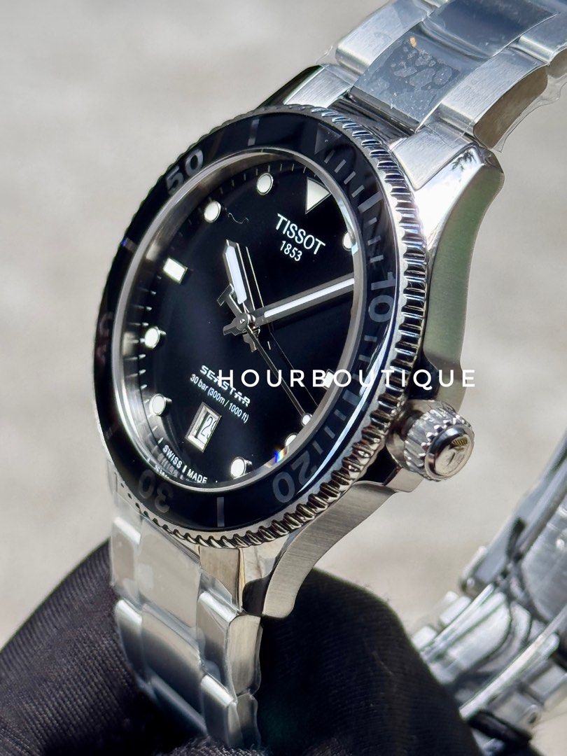 Brand New Tissot SeaStar Quartz 40mm Black Dial Divers Watch T120.410.11.051.00