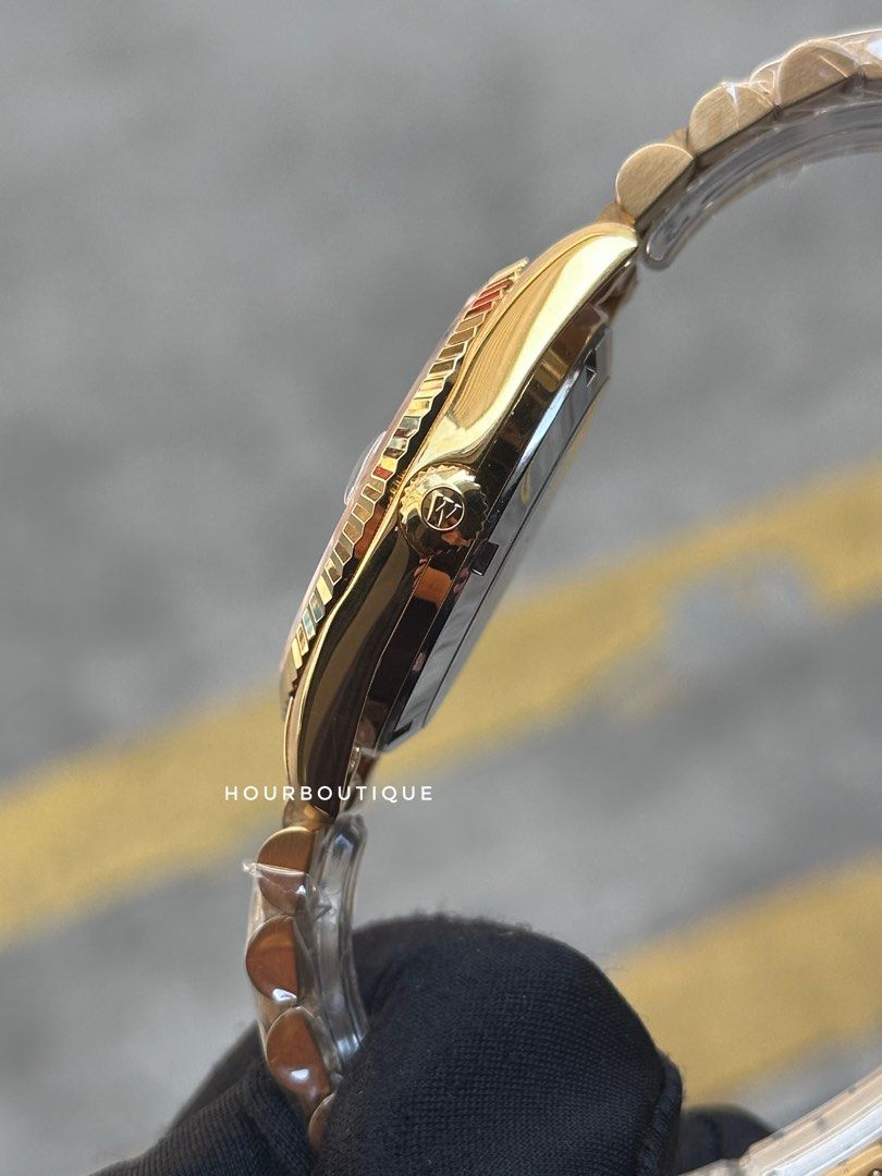 Brand New WestEnd Watch Co. PVD Gold 37mm Swiss Made Number Dial Automatic Watch