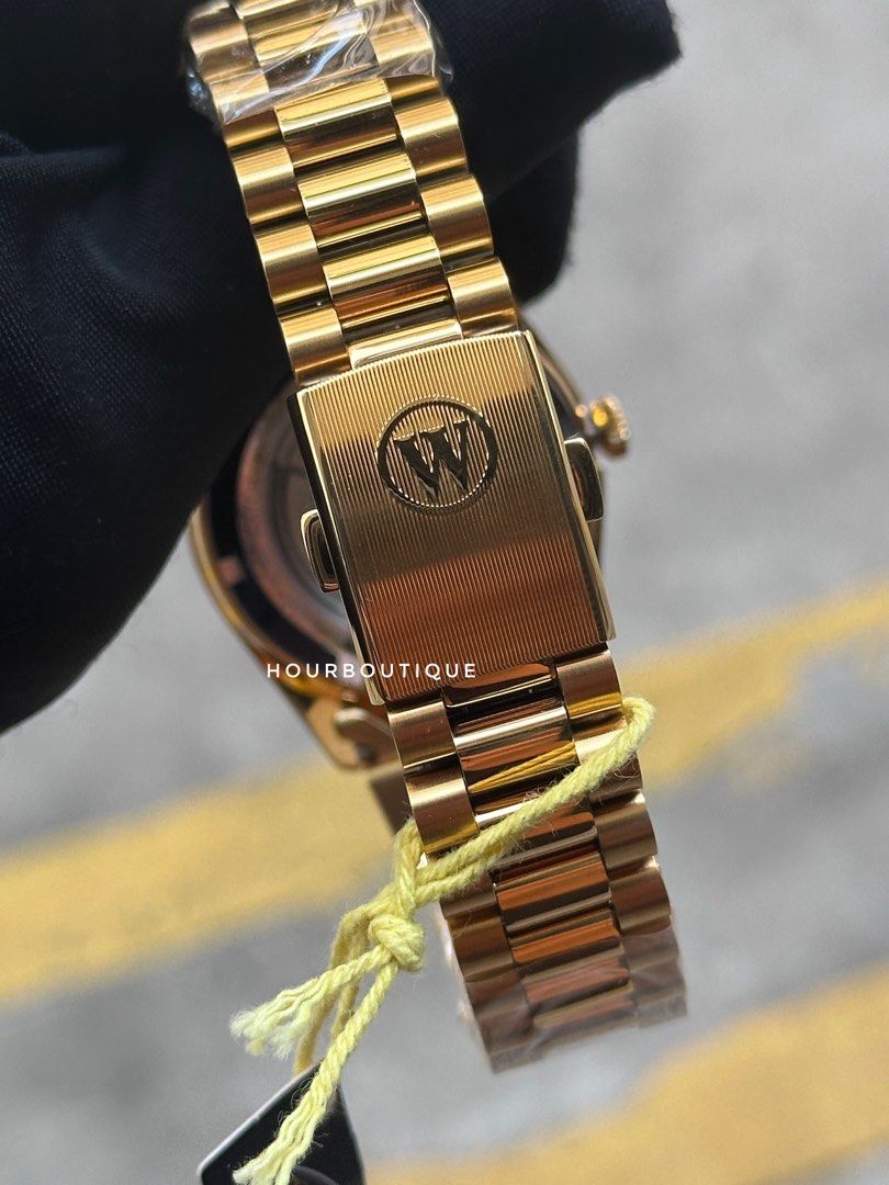 Brand New WestEnd Watch Co. PVD Gold 37mm Swiss Made Number Dial Automatic Watch