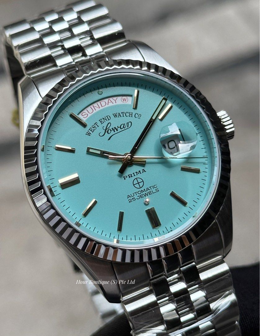 Brand New WestEnd Watch Co. Turquoise Blue Dial 41mm Swiss Made Automatic Watch