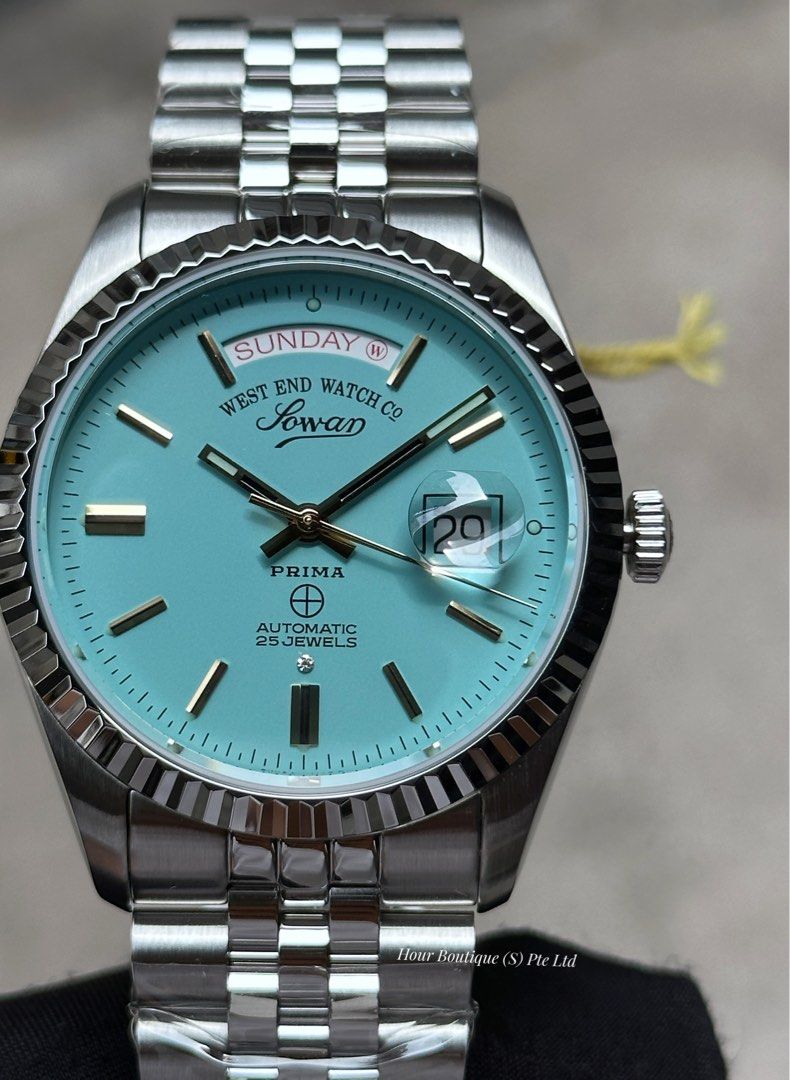 Brand New WestEnd Watch Co. Turquoise Blue Dial 41mm Swiss Made Automatic Watch