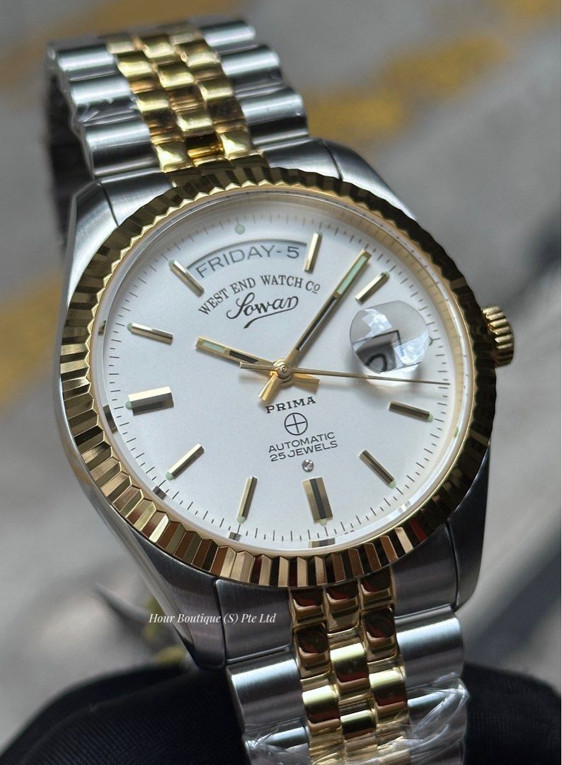 Brand New WESTEND Watch Company White Dial two Tone 41mm Swiss Made Automatic Watch