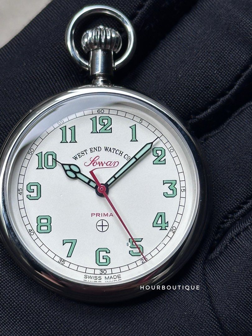 Brand New WestEnd Watch Company White Dial Swiss Made Quartz Pocket Watch