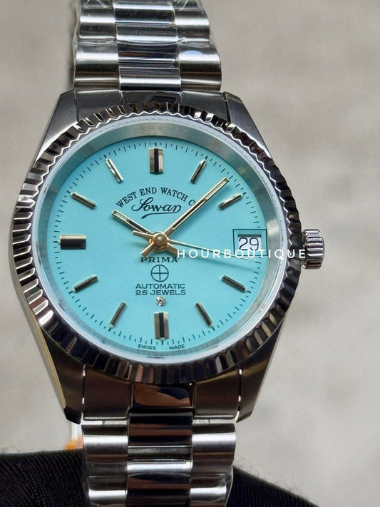 Brand New WestEnd Watch Company 32mm Swiss Made Automatic Watch Turquoise Dial