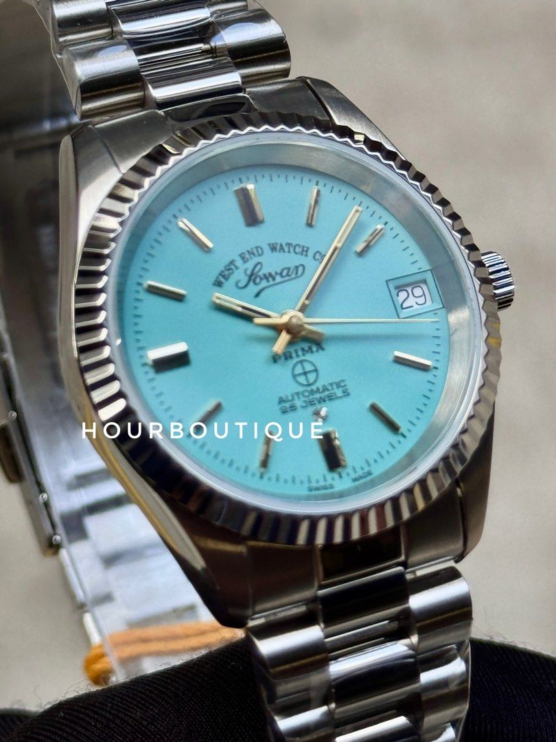 Brand New WestEnd Watch Company 32mm Swiss Made Automatic Watch Turquoise Dial