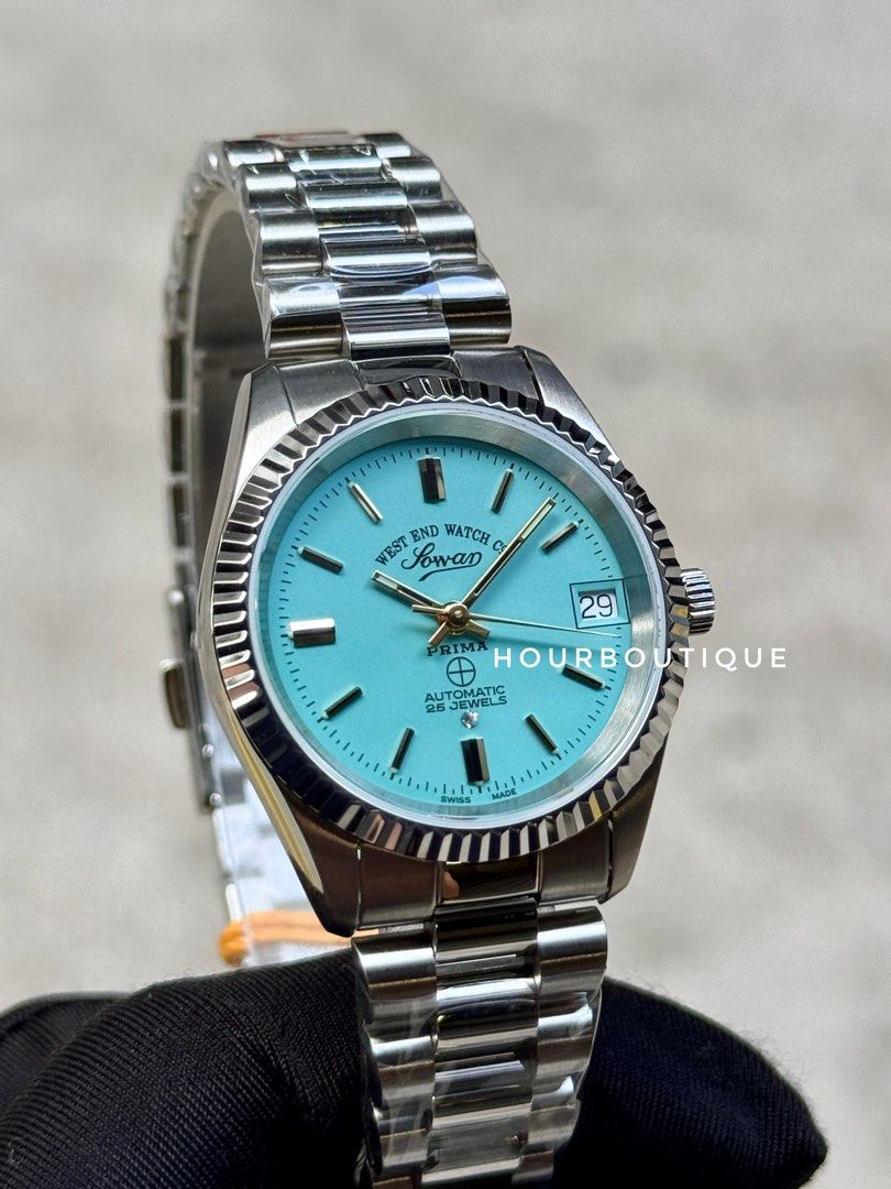 Brand New WestEnd Watch Company 32mm Swiss Made Automatic Watch Turquoise Dial
