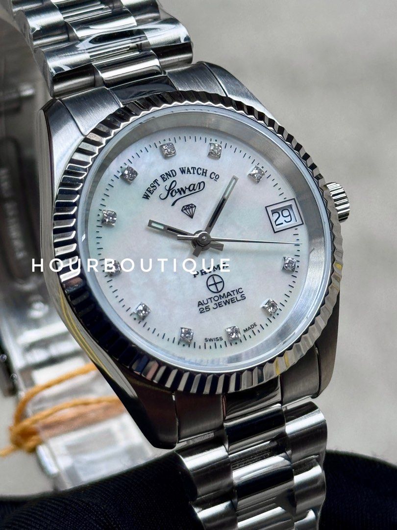 Brand New WestEnd Watch Company 32mm Swiss Made Pearl Dial with Diamonds Watch
