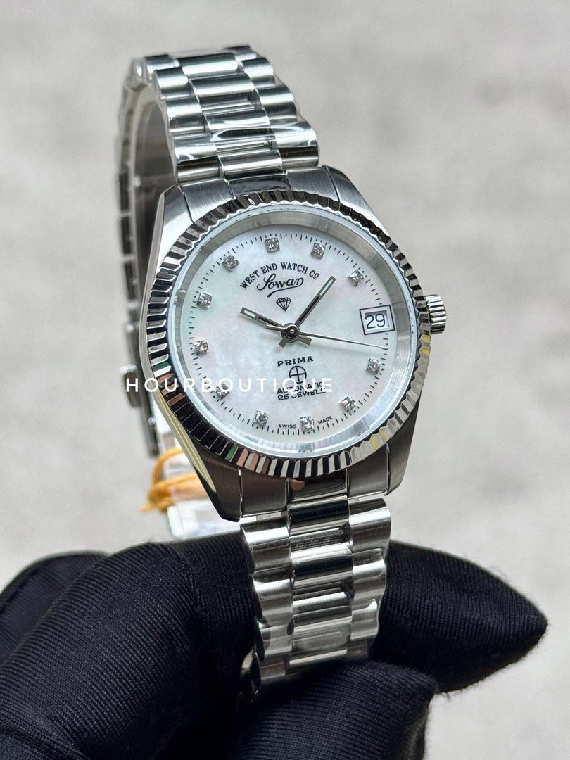 Brand New WestEnd Watch Company 32mm Swiss Made Pearl Dial with Diamonds Watch