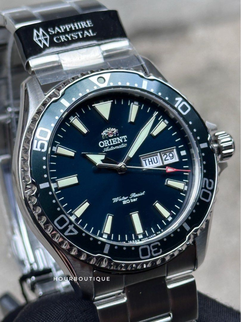 Orient Kamatsu Mako 3 Emerald Green Dial Mens Automatic Divers Watch RA-AA0004E