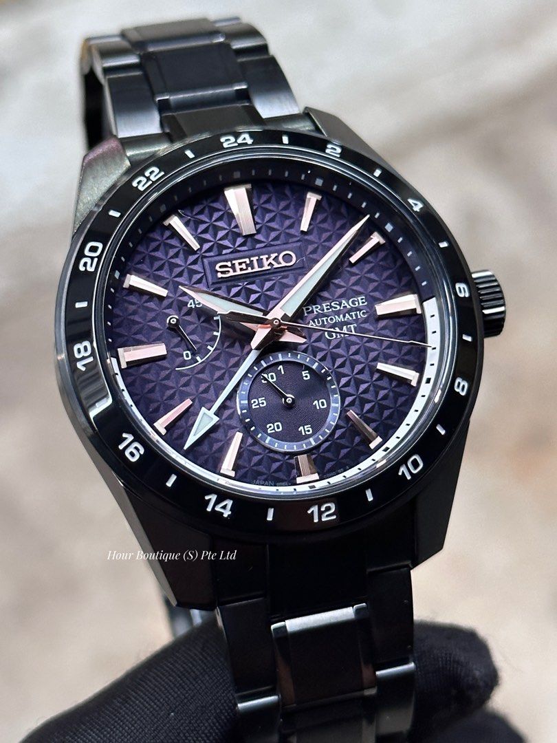 Brand New Seiko Presage GMT Black Case Limited Edition SARF023