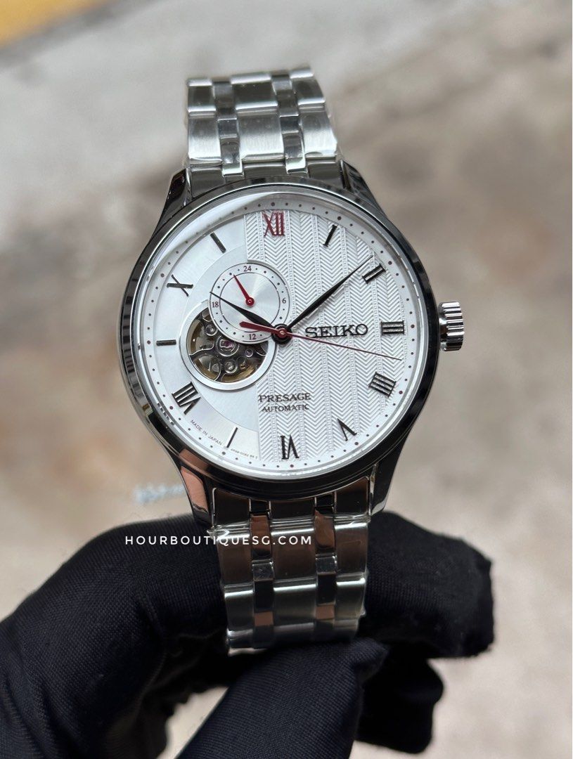 Brand New Seiko Presage Zen Garden White Roman Dial Automatic Watch SARY203