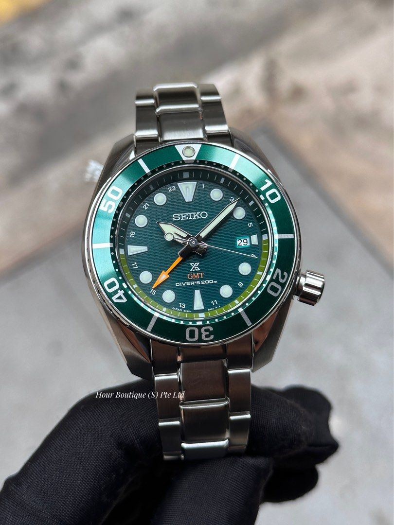 Brand New Seiko Prospex Green Solar Sumo GMT SBPK001 SFK003J1