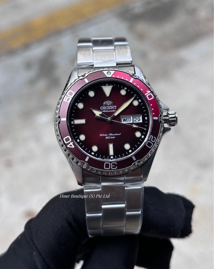 Orient Kamasu Red Dial Sapphire Crystal, Automatic Divers Watch RA-AA0814R
