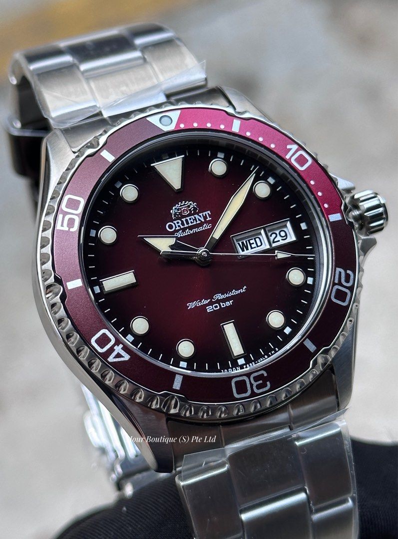 Orient Kamasu Red Dial Sapphire Crystal, Automatic Divers Watch RA